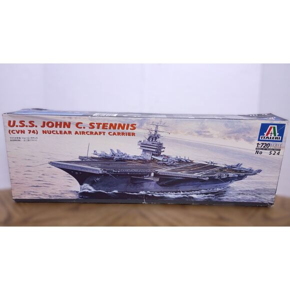 Italeri USS John C Stennis CVN 74 1/720 Nuclear Aircraft Carrier 524 Model Kit - Picture 1 of 6